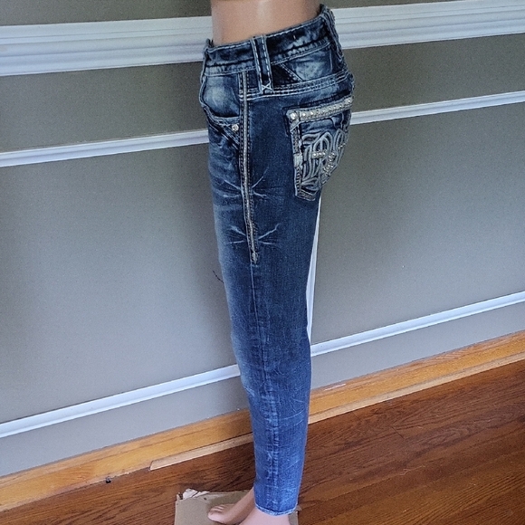 Rock Revival Rosalie Mid-Rise Skinny Jeans Size 26 - Picture 6 of 11